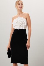 Badgley Mischka Women's Rose Bodice Dress Size 14