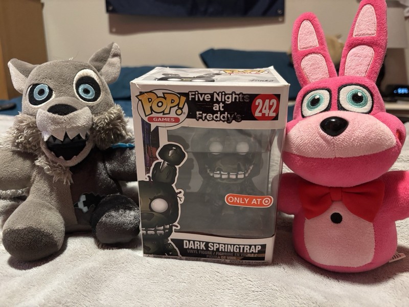 Dark Springtrap Funko, Twisted Wolf Funko Plush, Bonnet Funko Plush Bundle!