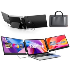 Portable Monitor 14.3 FHD 1080P IPS Laptop Screen Extender USB C HDMI USB-A