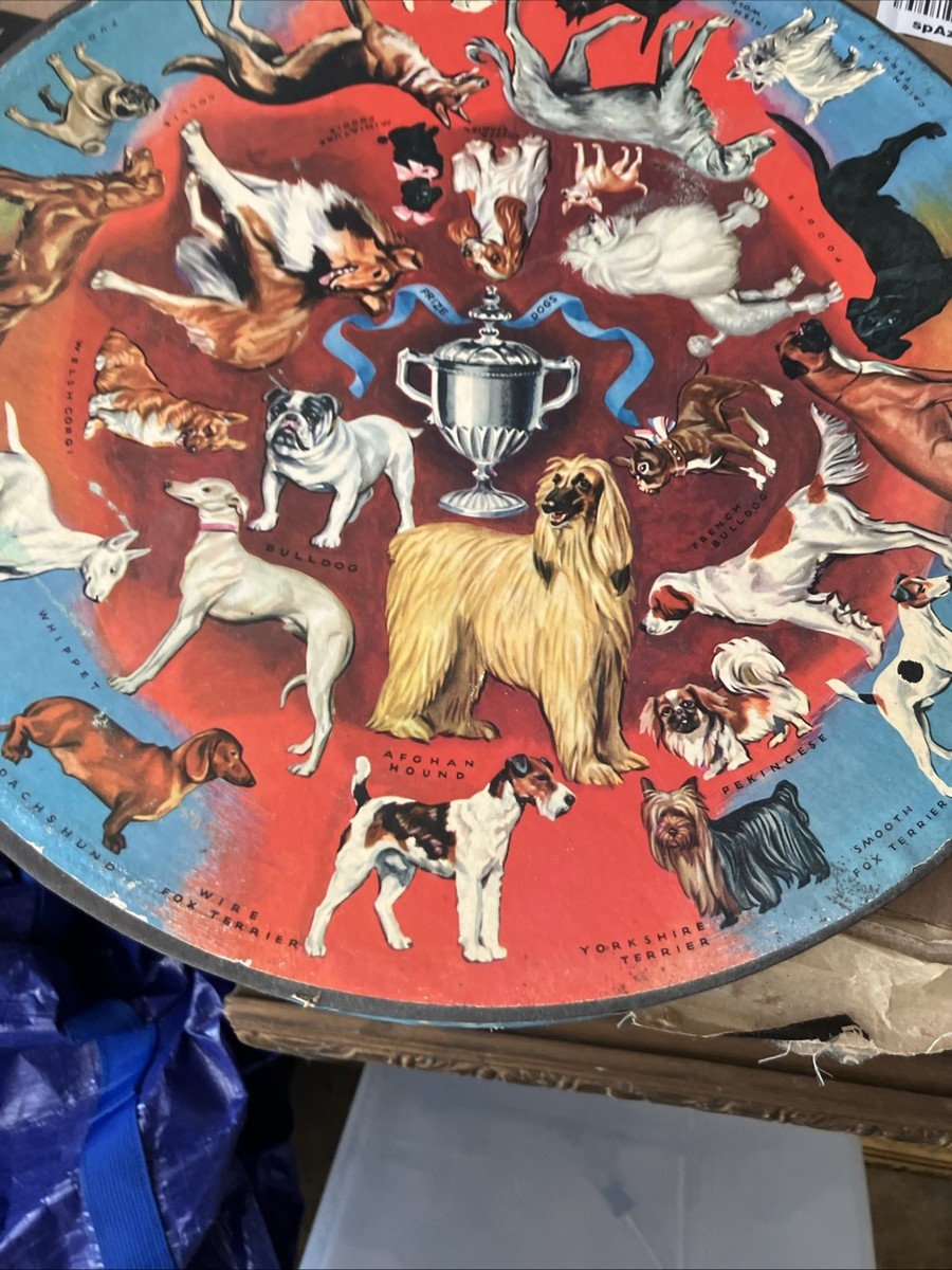 1966 Springbok Wood Puzzle Prize Dogs Shelfer Edition Large 500