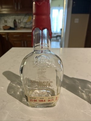 Makers Mark Cask Strength Extra Wax Empty Bottle 750ml Bourbon Whiskey
