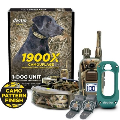 Dogtra 1900X Camo + 2 Handsfree + X-Shield- Teal Green - ¾ Mile Range,Waterproof