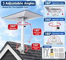 Starlink Gen 3 Mount 360° Adjustable Wall Roof Mounting Kit for Standard Dish us