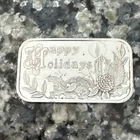 1 oz .999 Fine Silver Bar Happy Holidays Theme