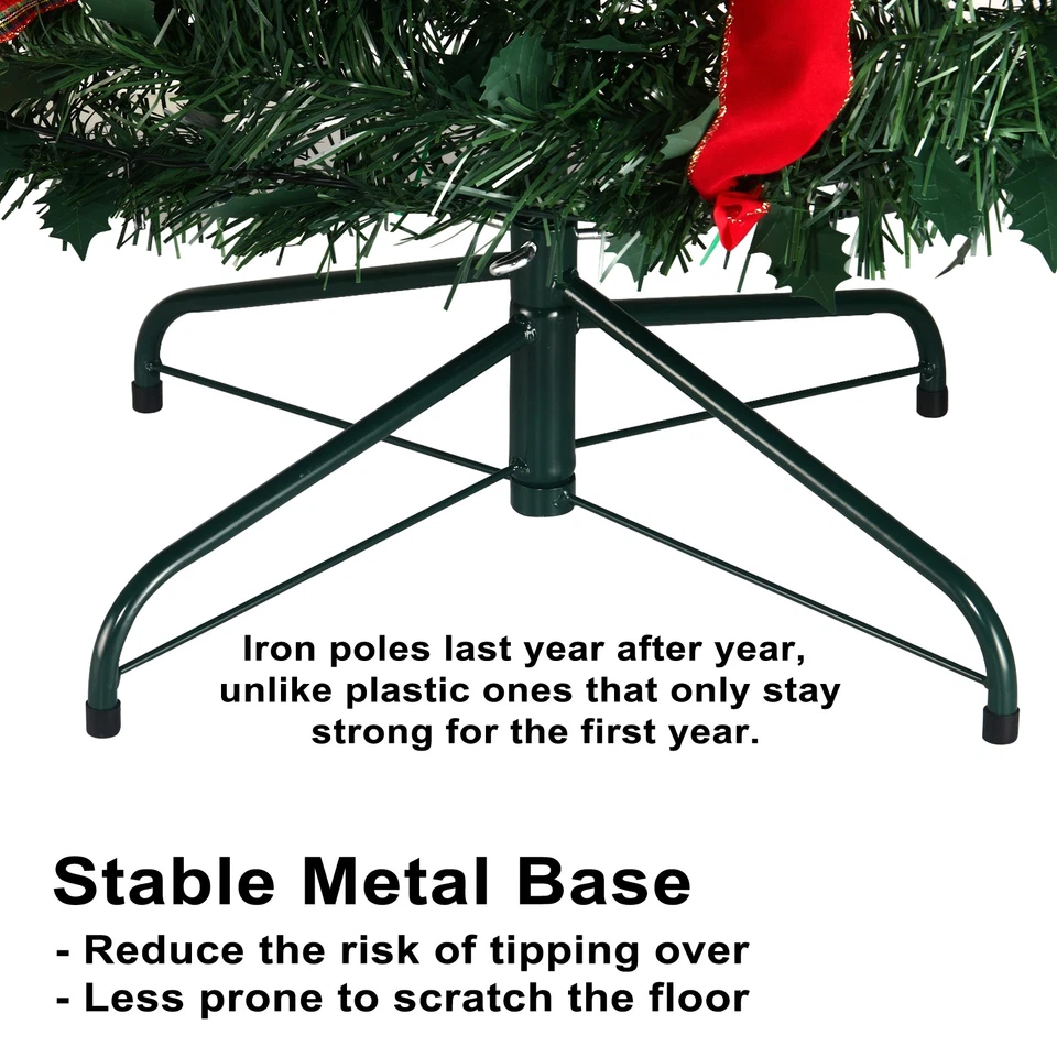 Árbol de Navidad emergente preliluminado de 6/6,5 pies con control remoto totalmente decorado y 200 luces LED Foto 4 de 4