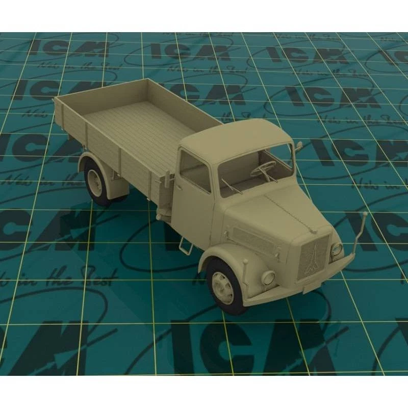 Modellino Camion Magirus S330 Tedesco (1949 Produzione) ICM 35452 1/35ème Ma - Immagine 4 di 4