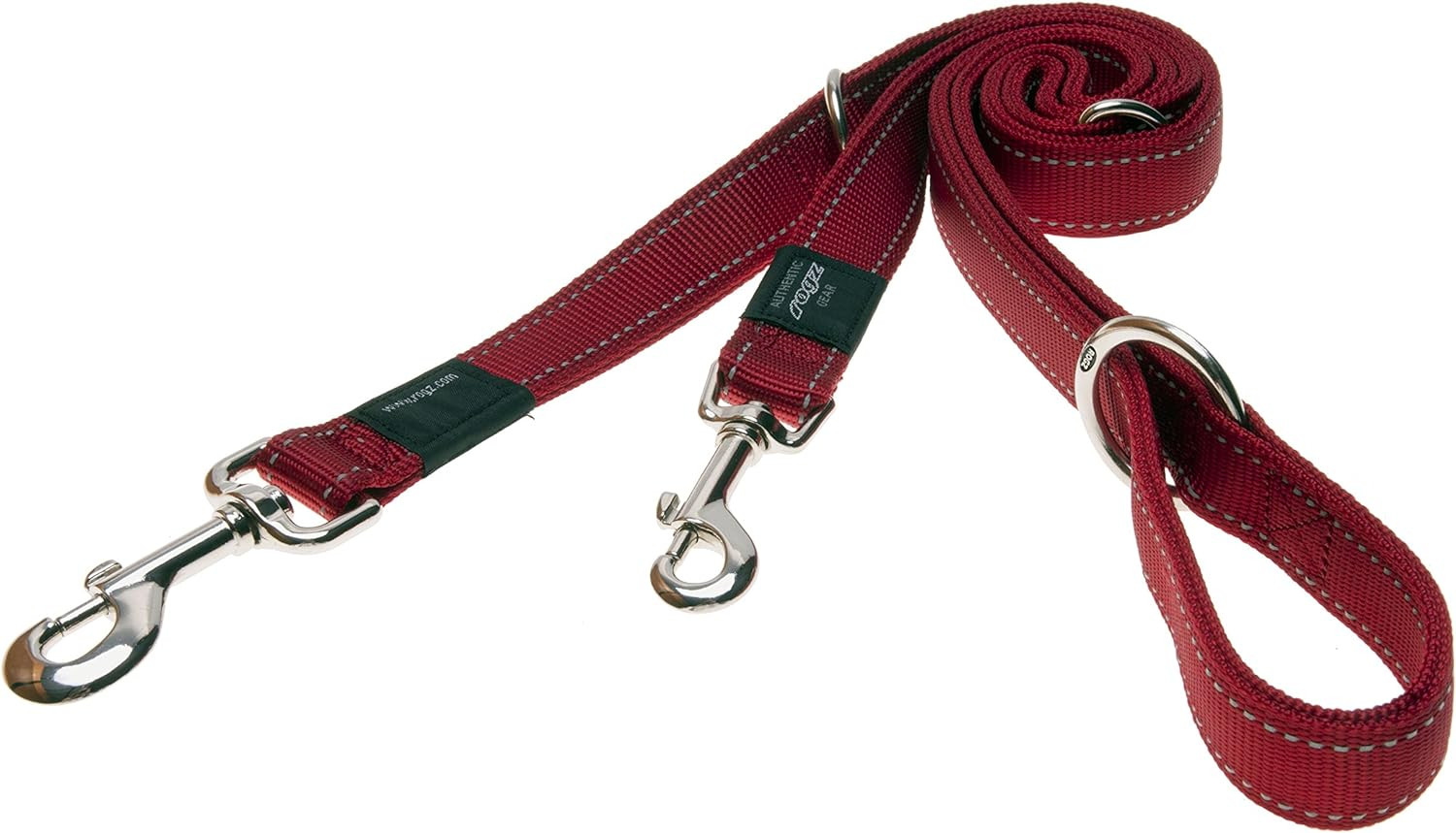 Guinzaglio Rosso Riflettente Rogz Lumberjack XL - Sicurezza Urbana