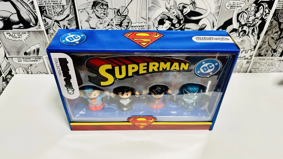 Little People Collector DC Superman Figures Fisher-Price - 4 pc Set Brand New - Image 3 of 4