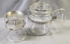 VINTAGE PYREX FLAMEWARE GLASS 4-6 CUP PERCOLATOR COFFEE POT # 7756 ~ COMPLETE!