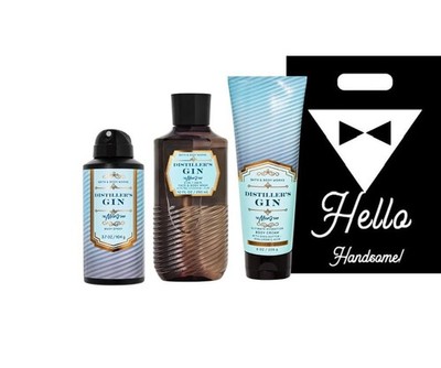 Distiller's Gin -White Barn - Bath/Body Work - Gift Set 3 Piece Bundle - with Gi