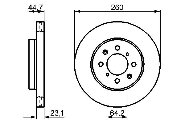 2X Bremsscheibe Vorne Bosch 0 986 479 226 FÜR Honda Bremsscheiben Scheibenbremse-image