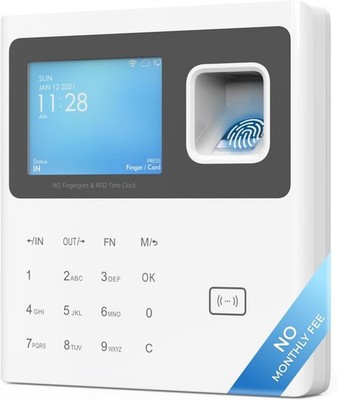 ANVIZ Time Clock for Small Business Employees - W1 Pro Fingerprint Biometric