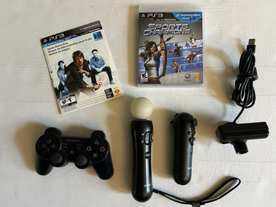 Sony PlayStation PS3 Move Bundle Controllers, Camera, Sports Champions Game
