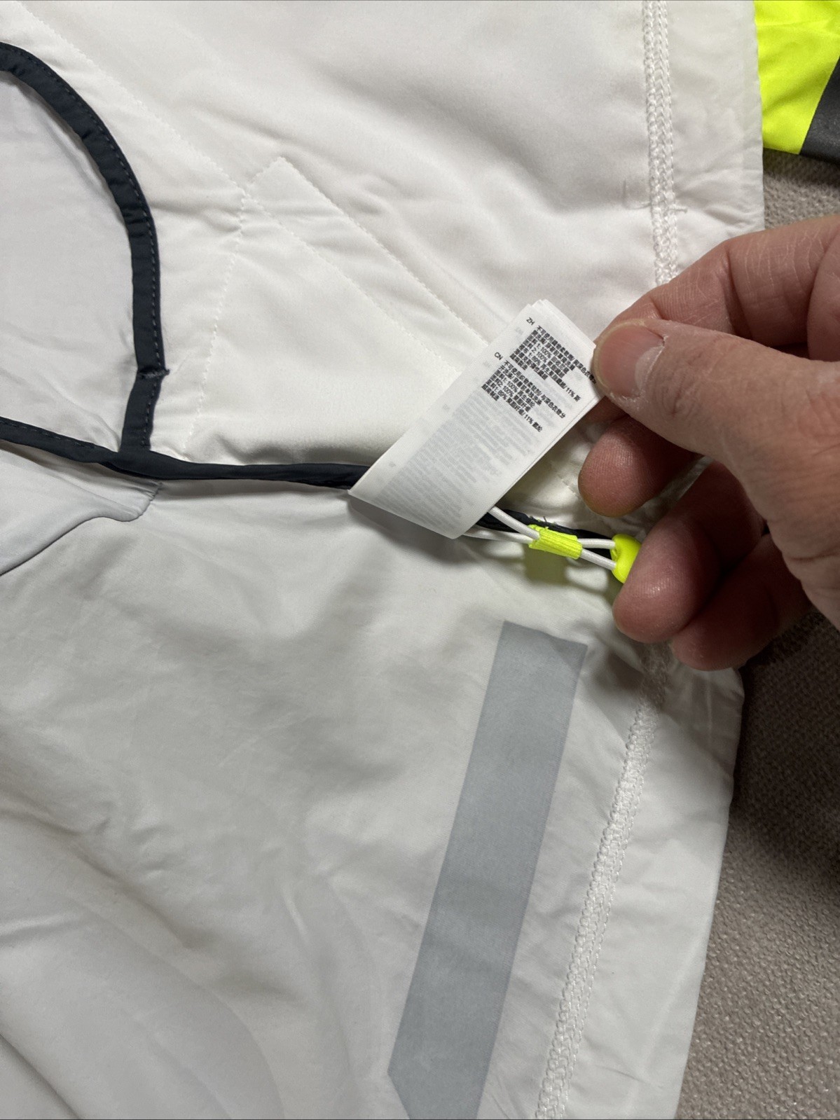 Brooks Running Windbreaker Jacket Small White/ Bl… - image 11