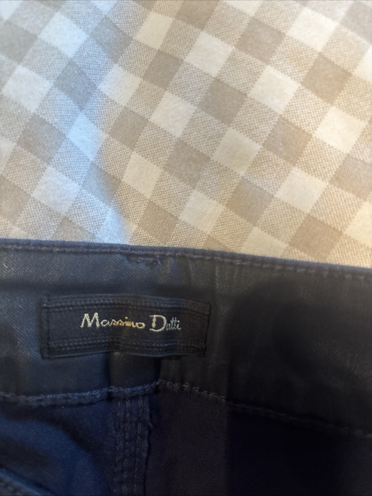 Massimo Dutti Leather Jeans. Size EU38 image 3