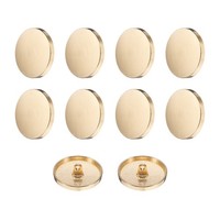 10 StüCk MetallknöPfe Zum NäHen,Rund,Flach,28Mm,Legierungsknopf,RoséGold