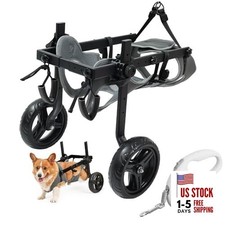 Dog Wheelchair for Back Legs with Pet Traction Rope - Adjustable Hind Leg Large