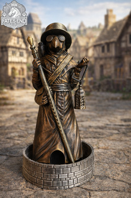 Dice Tower Plague Doctor handveredelt Würfelturm DnD RPG Dark Fantasy