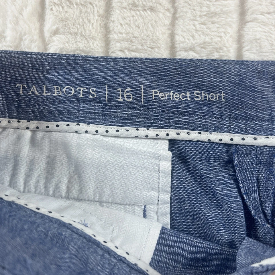 Женские шорты Talbots The Perfect 10 дюймов по внутреннему шву размер 16 цвет синий джинсовый - Изображение 3 из 4