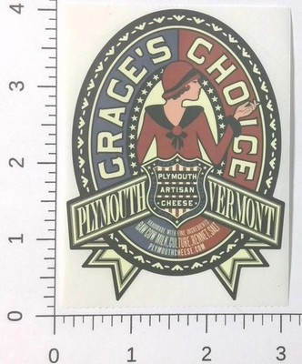 Plymouth Artisan Cheese Grace's Choice Vermont Label Sticker Decal