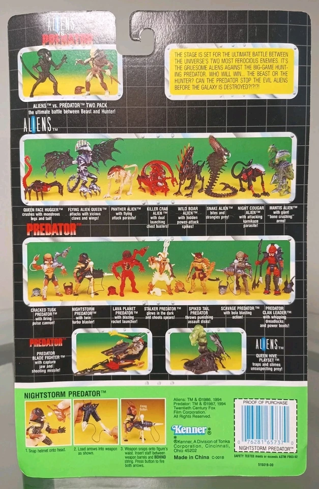 Figura de acción de colección NIGHTSTORM PREDATOR 5 1/2" Turbo Blaster Kenner 1994 Foto 3 de 4