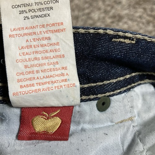 Apple Bottom Jeans Womens 9/10 Blue Dark Wash Distressed Y2K Vintage Hip Hop - Picture 12 of 13