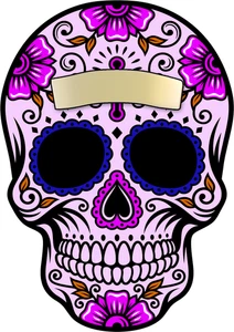 Skull Mexican Sugar Holiday Dia De Los Muertos Self Adhesive Vinyl Sticker