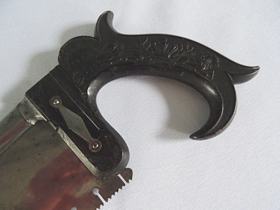 Antique Amputation Saw J Weiss Medical Doctors Surgeon Surgical Tool Bone c1830 - Image 2 of 4