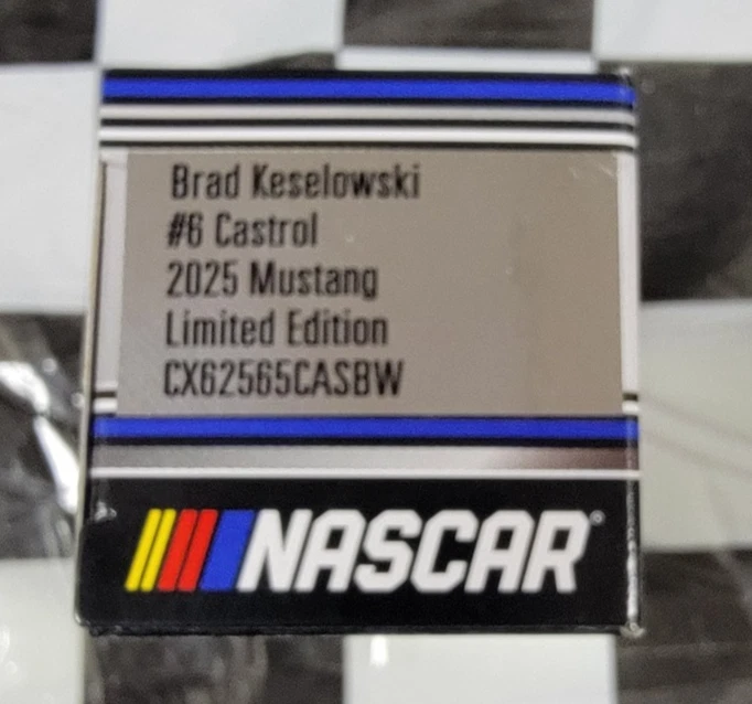 Brad Keselowski #6 CASTROL Con Foil 2025 Mustang 1:64 CX62565CASBW - Immagine 2 di 4