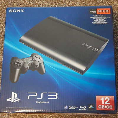 Sony PlayStation 3 PS3 12GB Black Console w/ Controller Wi-Fi Bluetooth NTSC-U/C