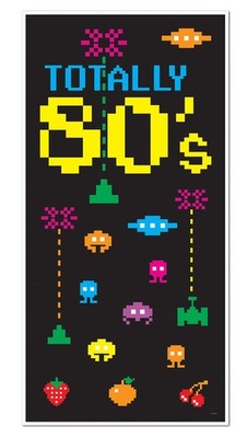 Totally 80's Door Cover Party Accessory (1 count) (1/Pkg), 5  x 30 