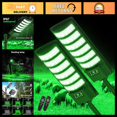 Night Hunting Lights - 18000LM Green Solar Feeder Light for Hogs, Coyotes, Deer