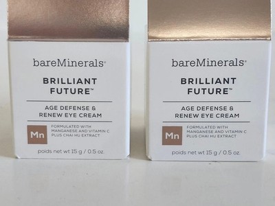 Lot of 2 bareMinerals Brilliant Future Age Defense & Renew Eye Cream 0.5 Oz Each