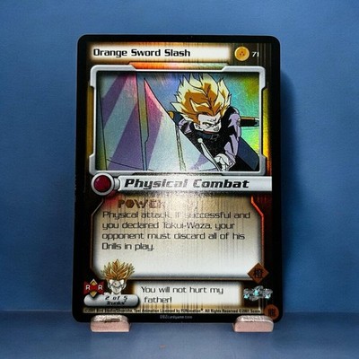 1x DBZ CCG ORANGE SWORD SLASH 71 HOLO FOIL ANDROID SAGA DRAGON BALL Z LIMITED