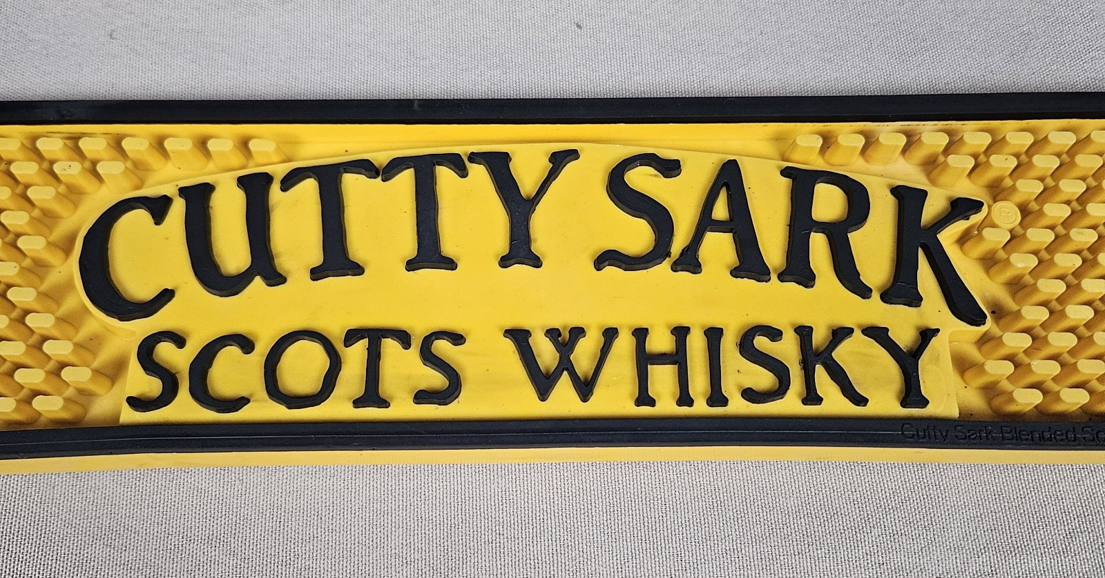 Cutty Sark Scotch Whiskey Bar Mat Rubber Spill Runner 23 1/4" X 3 1/2"