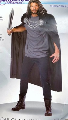 Wolf Clan Cape Cloak Games of Thrones Renaissance Adult Costume Cosplay One Size