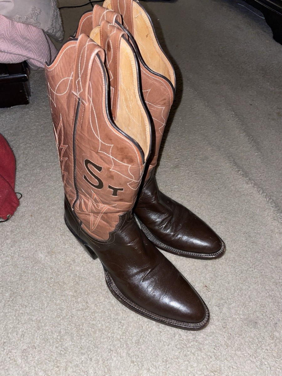MIKE ALLRED vintage 80s black cherry ostrich skin boots Vintage burgundy ostrich & - Gem main image 4