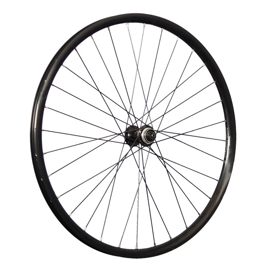 TAYLOR-WHEELS Rueda delantera de bicicleta de 28 / 29 pulgadas DT Swiss Shimano HB-TX505 Disc Centerlock negra