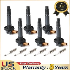 6 Ignition Coils Pack UF646 and Spark Plug For 2011-2016 F-150 3.5L V6