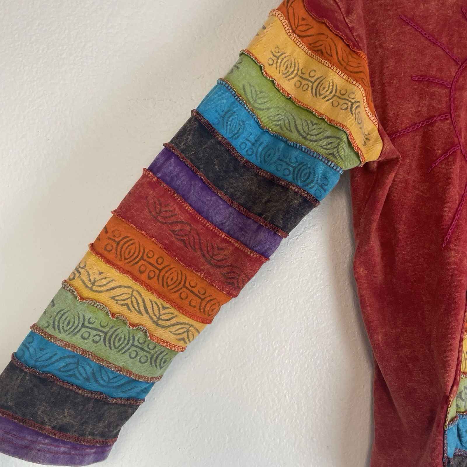 Greater Good Network Sunburst Patchwork Hoodie Wo… - image 2