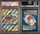 2019 Pokemon Cosmic Eclipse Blastoise & Piplup GX 215/236 Full Art Holo PSA 9