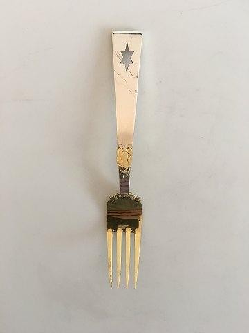 A. Michelsen Christmas Fork 1940 Gilded Sterling Silver