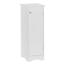 RiverRidge Ashland Single Door Slim Bathroom Storage Cabinet, White