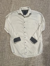 Johnnie-O Top Shelf Newfield Button Up Shirt Off White Mens Size Large