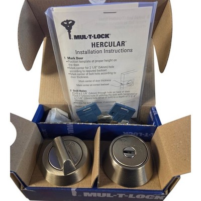 Mul T Lock HD1-26 Satin Chrome, Hercular Single Cylinder Deadbolt High Security