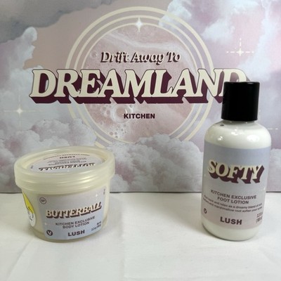 LUSH Kitchen exclusive Butterball Body Lotion 3.3 OZ + Softy Foot Lotion 3.3oz