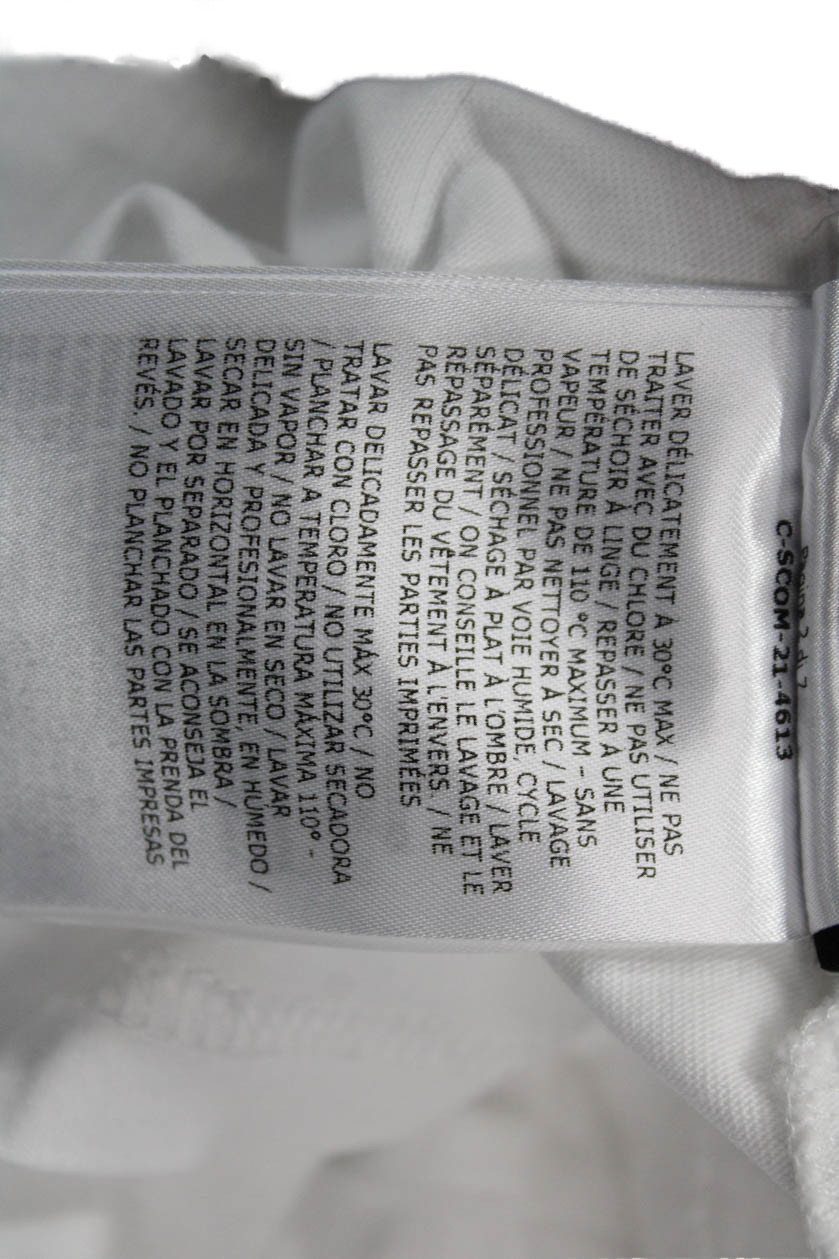 Moncler Mens White Graphic Cotton Crew Neck Designer T-Shirt Size L thumbnail 10