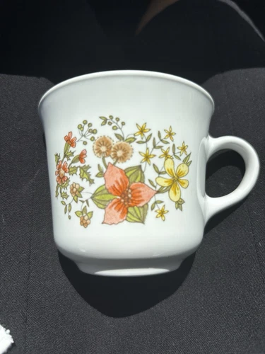 Vintage Corelle Indian Summer Floral Mugs Set Of 4
