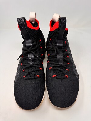 NIKE LEBRON 15 XV - BRIGHT CRIMSON WHITE BLACK AQ2363-002  display picture 1