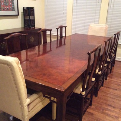 Stunning Beautiful Baker Dining Room Table 8 Chairs Buffet Credenza Mahogany Ebay